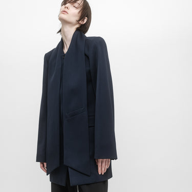 SINGLE-BREASTED LAVALIÈRE COLLAR TAILORED JACKET