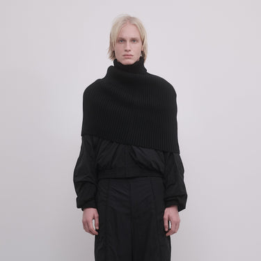 WARM-UP RIB KNIT TURTLENECK SCARF