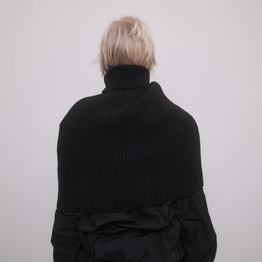 WARM-UP RIB KNIT TURTLENECK SCARF