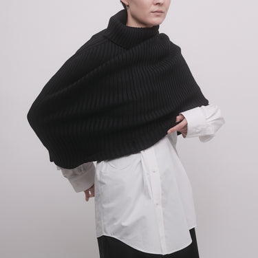 WARM-UP RIB KNIT TURTLENECK SCARF