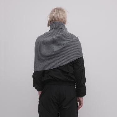 WARM-UP RIB KNIT TURTLENECK SCARF