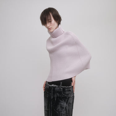 WARM-UP RIB KNIT TURTLENECK SCARF