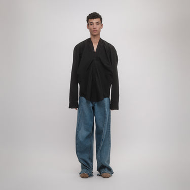 men's collarless dress shirt COLLARLESS SHIRT – ALAINPAUL