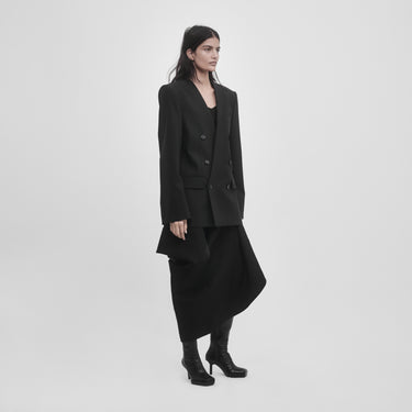 DOUBLE BREASTED MINIMALIST TAILORED JACKET