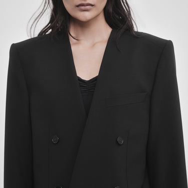 DOUBLE BREASTED MINIMALIST TAILORED JACKET