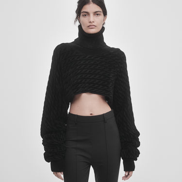 CROPPED KNIT TURTLENECK