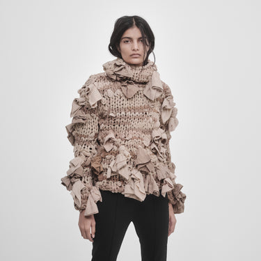 ARTISANAL HAND-KNIT TIGHTS-YARN SWEATER