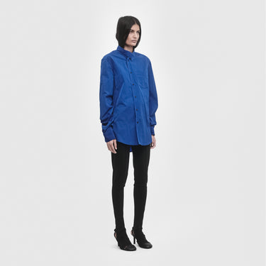 OVERLAPPED COLLAR LONG-SLEEVE SHIRT