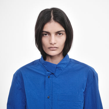 OVERLAPPED COLLAR LONG-SLEEVE SHIRT