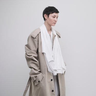 TROMPE L'ŒIL COLLAR TRENCH COAT