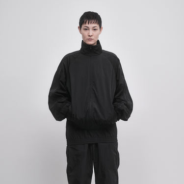 GATHERED NECKLINE TRACK JACKET
