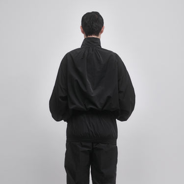 GATHERED NECKLINE TRACK JACKET