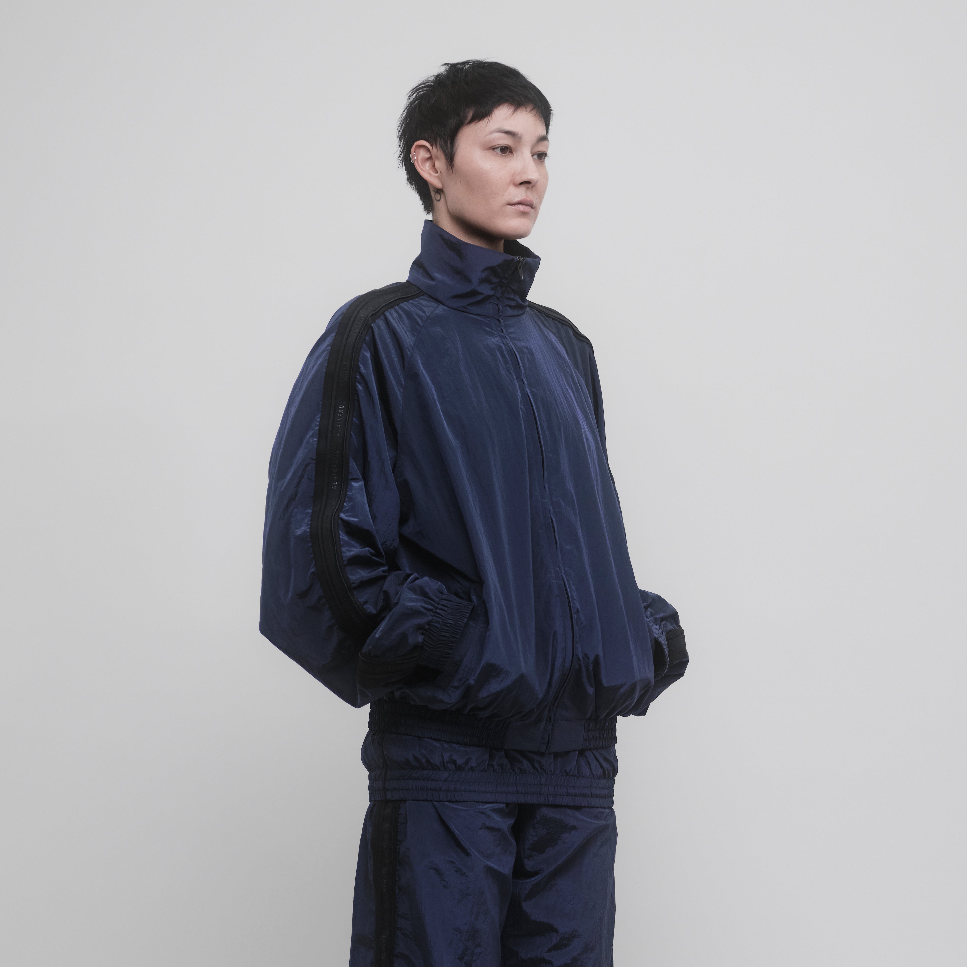 Divided Track Jacket GATHERED NECKLINE TRACK JACKET – ALAINPAUL