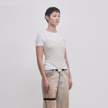 DOUBLE LAYERED RIB T-SHIRT